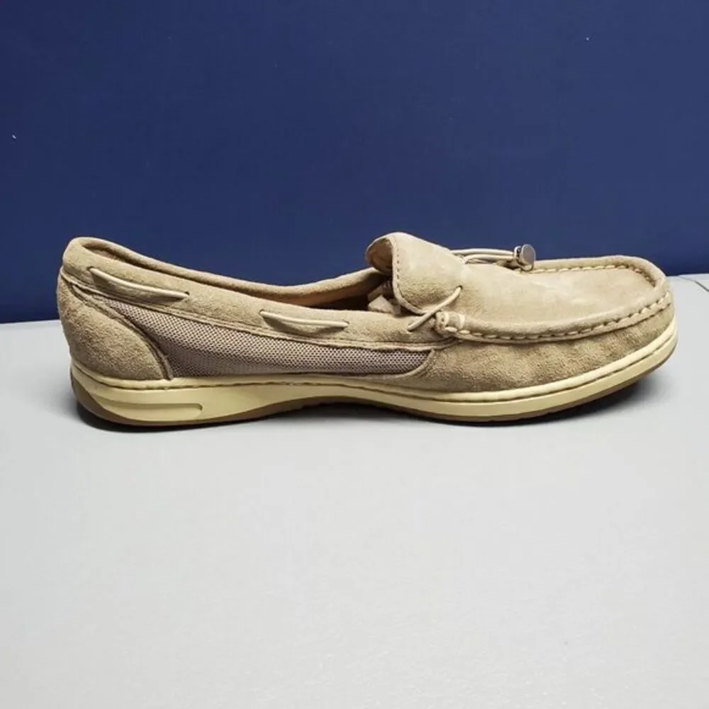 SPERRY Top Spider Nautical‎ Boat Shoes Womens Size 10 Gray Suede Slip On 9453333